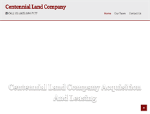Tablet Screenshot of centennialland.com